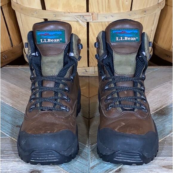 L.L. Bean Cresta Brown Leather Goretex Waterproof Trail Hiking Boot Women Size 5 - Picture 4 of 12